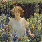 Charles Courtney Curran Betty Newell oil